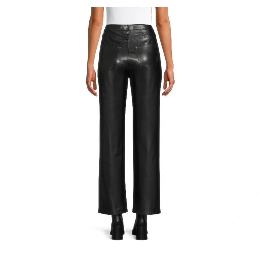 No Boundaries Junior’s High Rise Faux Leather Pants Black Soot Variou… - Picture 4 of 5